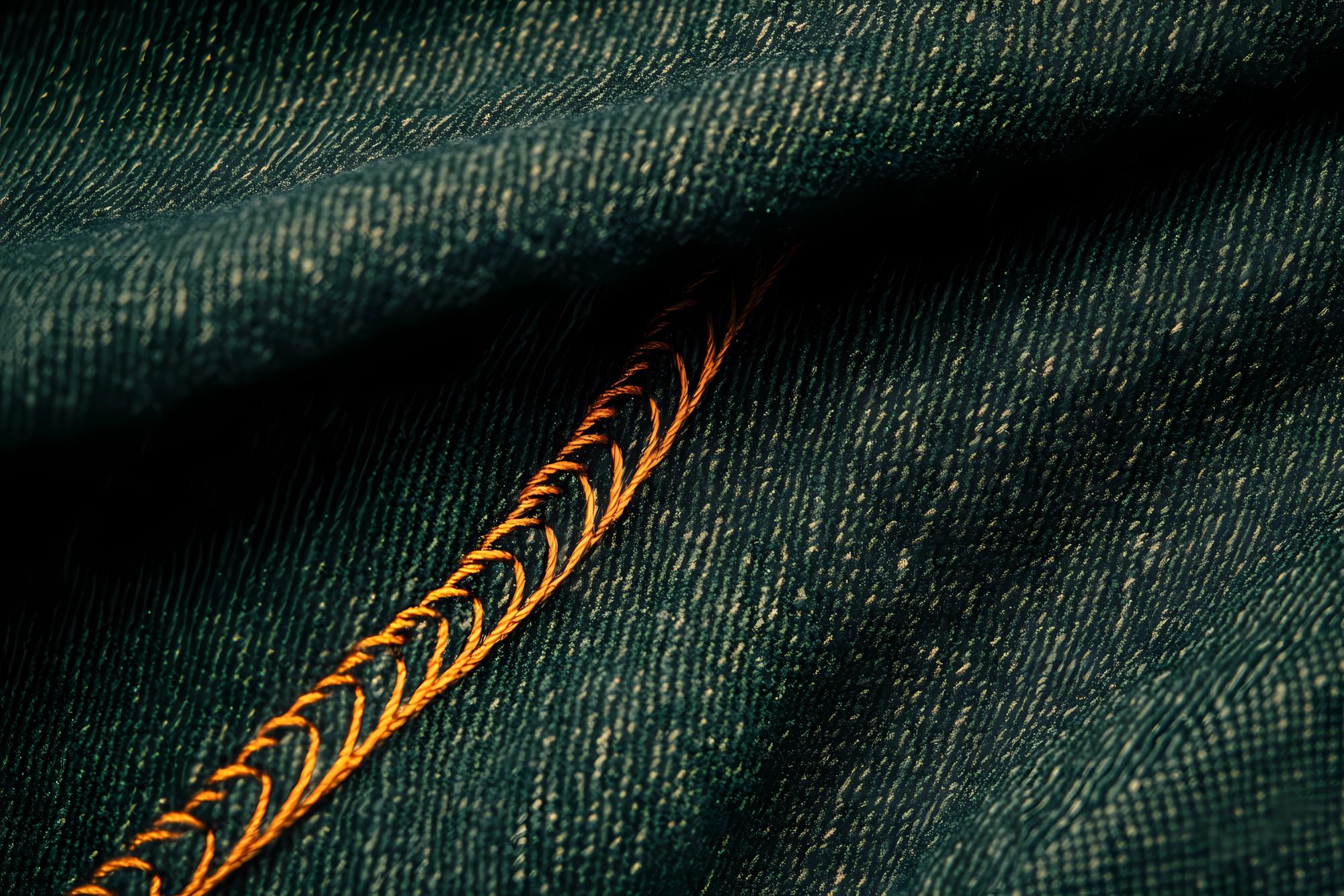 detail of gold thread embroidery